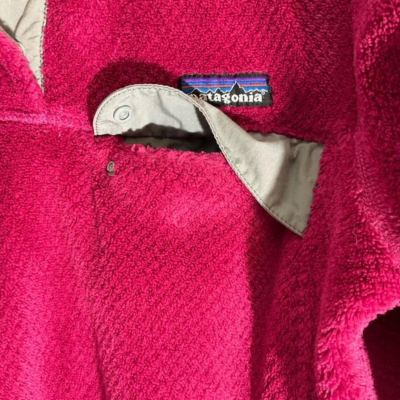 Patagonia Pullover Fleece Synchilla Snap Up Hooded Kangaroo Hand Pocket Size Med - Picture 12 of 12
